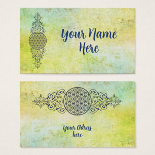 Flower Of Life - Vintage Ornaments blue gold