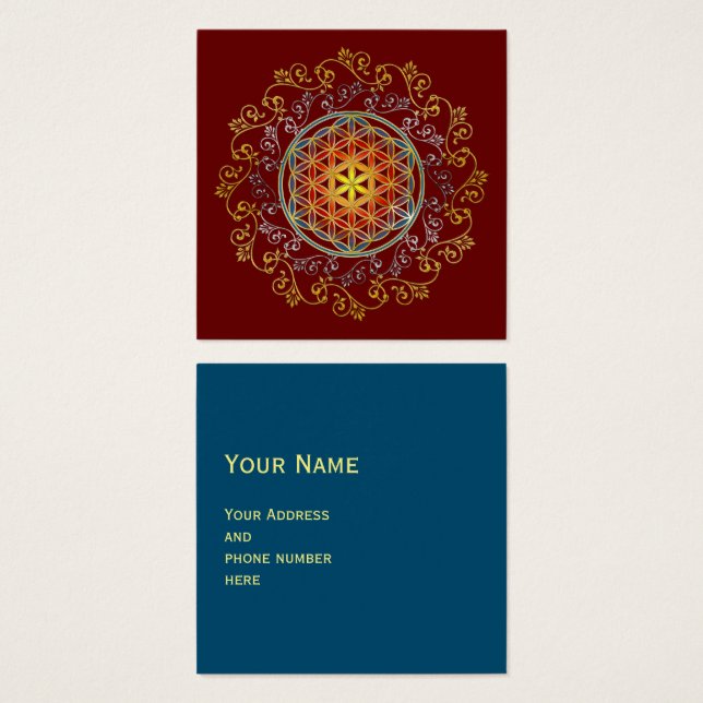 Flower Of Life - Vintage Ornaments Mandala 1 (Front & Back)