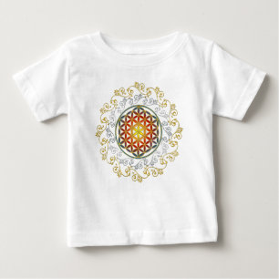 Flower Of Life - Vintage Ornaments Mandala 1 Baby T-Shirt