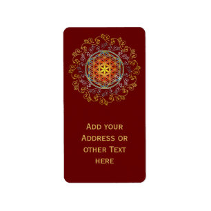 Flower Of Life - Vintage Ornaments Mandala 1 Label