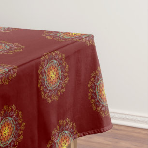 Flower Of Life - Vintage Ornaments Mandala 1 Tablecloth