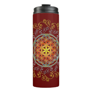 Flower Of Life - Vintage Ornaments Mandala 1 Thermal Tumbler