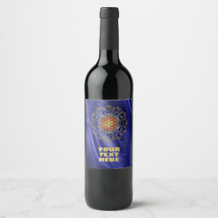 Flower Of Life - Vintage Ornaments Mandala 1 Wine Label