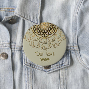 Flower Of Life - Vintage Ornaments Mandala 2 10 Cm Round Badge