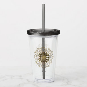 Flower Of Life - Vintage Ornaments Mandala 2 Acrylic Tumbler