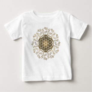 Flower Of Life - Vintage Ornaments Mandala 2 Baby T-Shirt