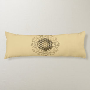 Flower Of Life - Vintage Ornaments Mandala 2 Body Cushion