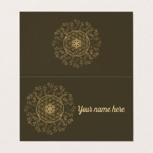 Flower Of Life - Vintage Ornaments Mandala 2 Business Card