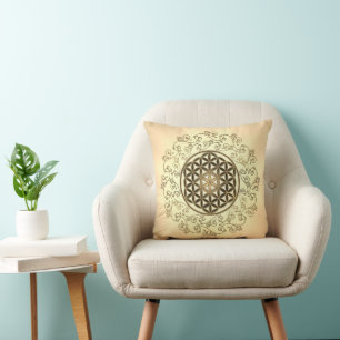 Flower Of Life - Vintage Ornaments Mandala 2 Cushion
