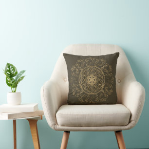 Flower Of Life - Vintage Ornaments Mandala 2 Cushion
