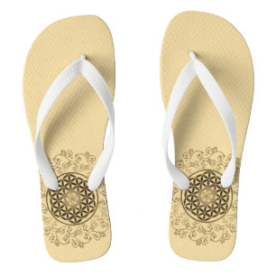 Flower Of Life - Vintage Ornaments Mandala 2 Flip Flops