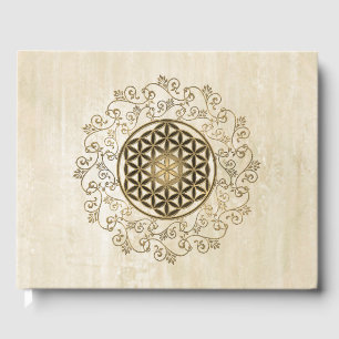Flower Of Life - Vintage Ornaments Mandala 2 Guest Book