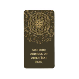 Flower Of Life - Vintage Ornaments Mandala 2 Label