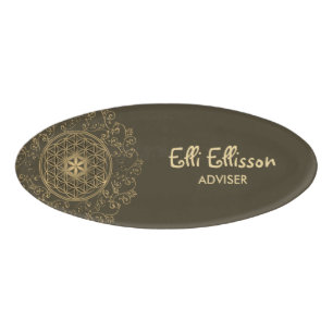 Flower Of Life - Vintage Ornaments Mandala 2 Name Tag