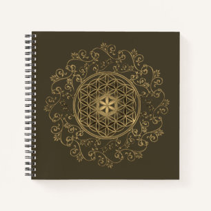 Flower Of Life - Vintage Ornaments Mandala 2 Notebook