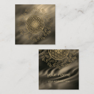 Flower Of Life - Vintage Ornaments Mandala 2 Square Business Card