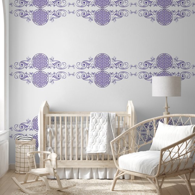 FLOWER OF LIFE - Vintage style 5a Wallpaper (Kids)