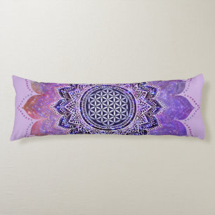 Flower Of Life - Vintage Style Galaxy Space 1 Body Cushion