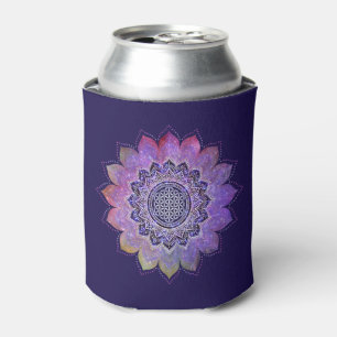 Flower Of Life - Vintage Style Galaxy Space 1 Can Cooler