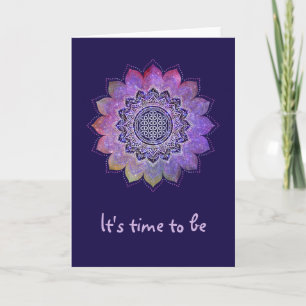 Flower Of Life - Vintage Style Galaxy Space 1 Card