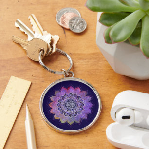 Flower Of Life - Vintage Style Galaxy Space 1 Key Ring