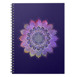 Flower Of Life - Vintage Style Galaxy Space 1 Notebook