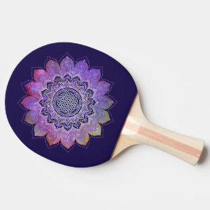 Flower Of Life - Vintage Style Galaxy Space 1 Ping Pong Paddle