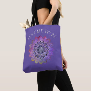 Flower Of Life - Vintage Style Galaxy Space 1 Tote Bag
