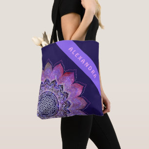 Flower Of Life - Vintage Style Galaxy Space 1 Tote Bag