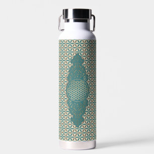 Flower Of Life - Vintage X stamp pattern Water Bottle