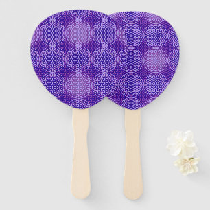 FLOWER OF LIFE - violet lila pattern Hand Fan