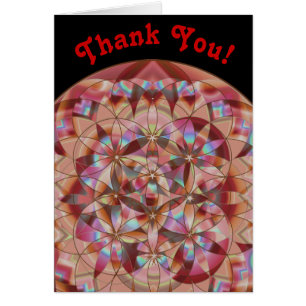 Flower of Life Warm Tones~Thank You Cards