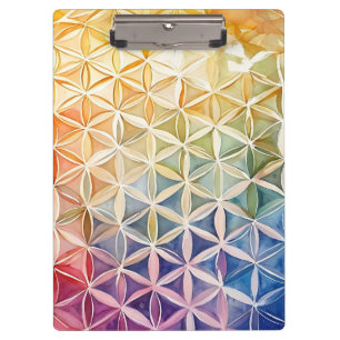 Flower of Life - Watercolor Painting Clipboard