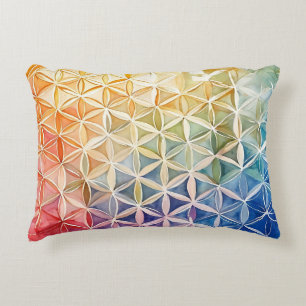 Flower of Life - Watercolor Painting Decorative Cushion