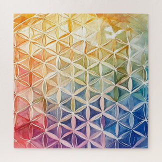 Flower of Life - Watercolor Painting Jigsaw Puzzle