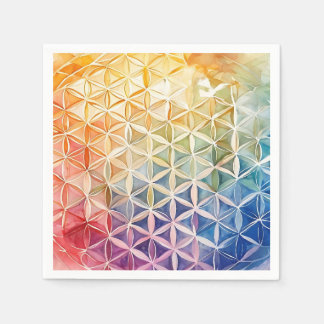 Flower of Life - Watercolor Painting Napkin