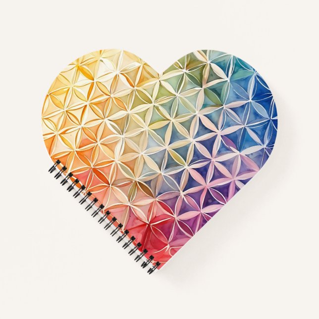 Flower of Life - Watercolor Painting Notebook (Front)