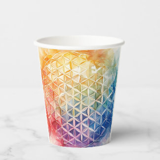 Flower of Life - Watercolor Painting Paper Cups