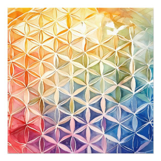 Flower of Life - Watercolor Painting Photo Print