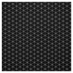 Flower of life white pattern fabric