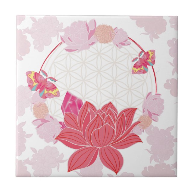 Flower of Life with Lotus Tile (Front)