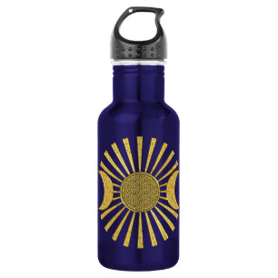 Flower Of Life with Moon 532 Ml Water Bottle