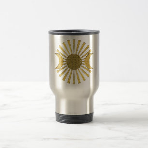 Flower Of Life with Moon Travel Mug