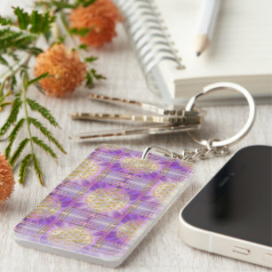 FLOWER OF LIFE - Yantra seamless pattern Key Ring