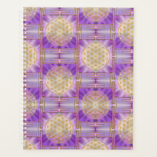FLOWER OF LIFE - Yantra seamless pattern Planner (Front)