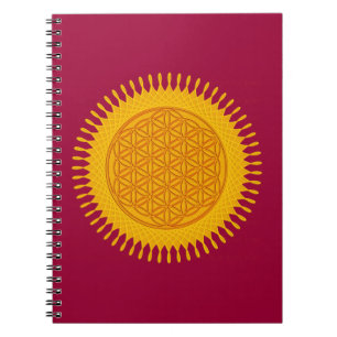 Flower Of Life - yellow sunny Notebook
