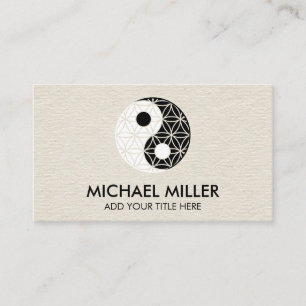 Flower of life - Yin Yang symbol Business Card