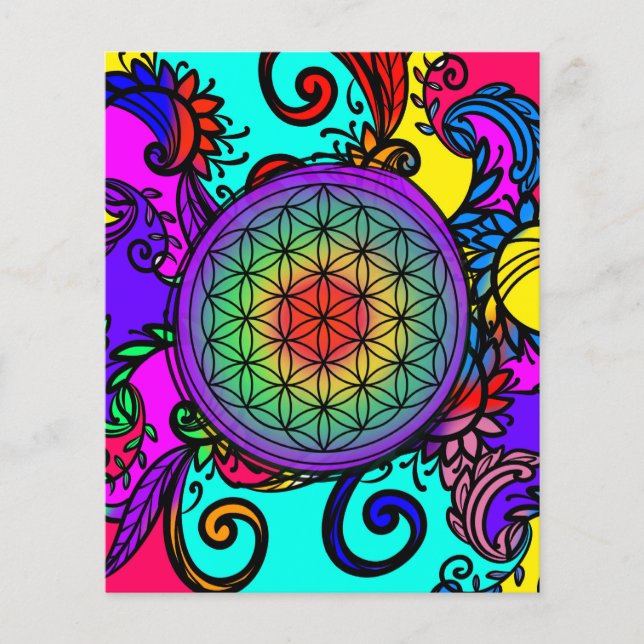 Flower of life zen Chakra Flyer (Front)