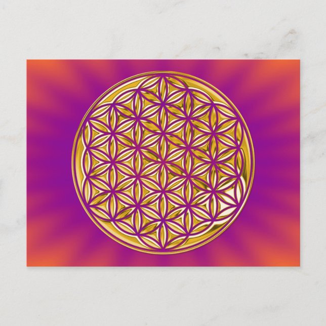 Flower Of Live / full gold Postcard (Front)