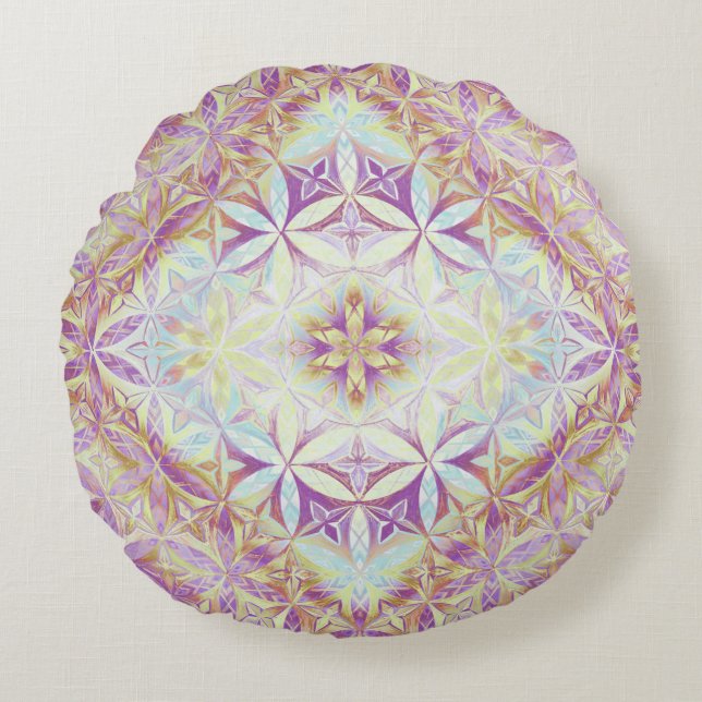 Flower of Live Pattern Round Cushion (Front)